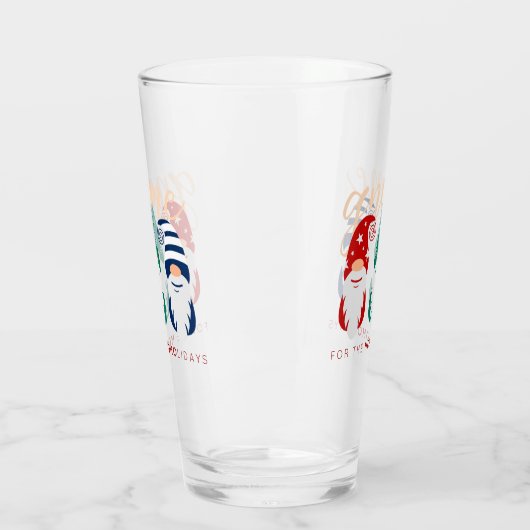 Hygge Christmas Gnome voor de Feestdagen Sneeuwvlo Glas (Links)