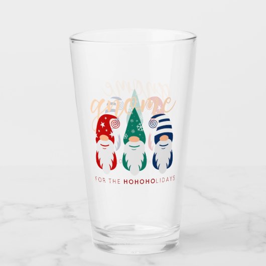 Hygge Christmas Gnome voor de Feestdagen Sneeuwvlo Glas (Voorkant)