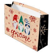 Hygge Christmas Gnome voor de Feestdagen Sneeuwvlo Groot Cadeauzakje (Achterkant Gekanteld)