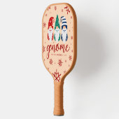 Hygge Christmas Gnome voor de Feestdagen Sneeuwvlo Pickleball Paddle (Links)