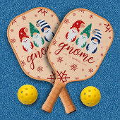 Hygge Christmas Gnome voor de Feestdagen Sneeuwvlo Pickleball Paddle