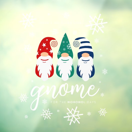 Hygge Christmas Gnome voor de Feestdagen Sneeuwvlo Raamsticker (Vel 3)