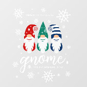 Hygge Christmas Gnome voor de Feestdagen Sneeuwvlo Raamsticker (Vel)