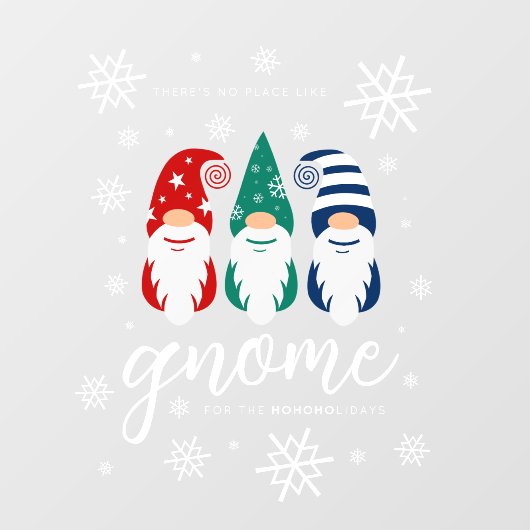 Hygge Christmas Gnome voor de Feestdagen Sneeuwvlo Raamsticker (Vel)