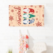 Hygge Christmas Gnome voor de Feestdagen Sneeuwvlo Spandoek (Insitu)