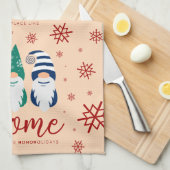 Hygge Christmas Gnome voor de Feestdagen Sneeuwvlo Theedoek (Quarter Fold)