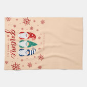 Hygge Christmas Gnome voor de Feestdagen Sneeuwvlo Theedoek (Horizontaal)