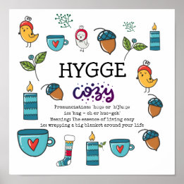 HYGGE - De Betekenis en de Aangepast van de Beteke Poster
