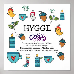 HYGGE - De Betekenis en de Aangepast van de Beteke Poster