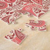 HYGGE de hele Tijd Roze Floral Legpuzzel (Zijkant)