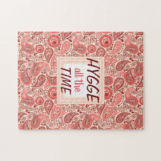 HYGGE de hele Tijd Roze Floral Legpuzzel (Horizontaal)