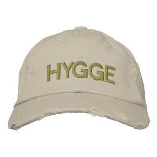 Hygge Deense Gezelligheid Typografie Geborduurd Pet