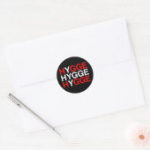 HYGGE Deense vlag Ronde Sticker (Envelop)