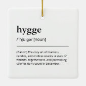 Hygge Definitie Gezellig Vakantie Decor Gift Moder Keramisch Ornament (Achterkant)
