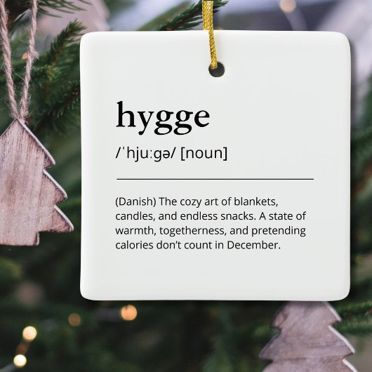 Hygge Definitie Gezellig Vakantie Decor Gift Moder Keramisch Ornament