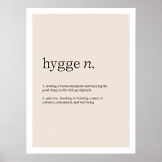 Hygge Definition Art Print