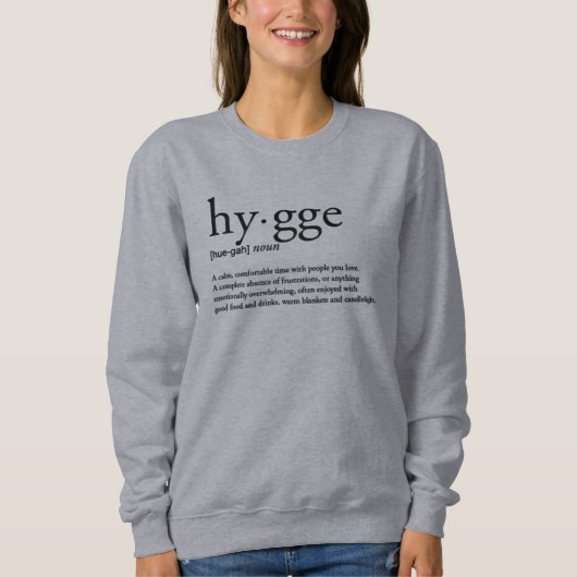 Hygge Definition Cozy Winter Comfort minimalist  Trui (Voorkant)