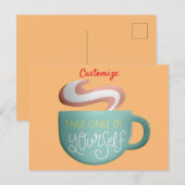 Hygge Drink Self-Care Thunder_Cove Briefkaart (Voorkant / Achterkant)