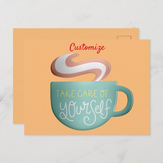 Hygge Drink Self-Care Thunder_Cove Briefkaart (Voorkant / Achterkant)