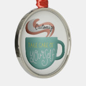 Hygge Drink Self-Care Thunder_Cove Metalen Ornament (Rechts)