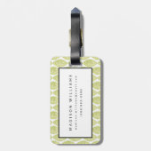 Hygge Flowers Patroon Bagagelabel (Achterkant verticaal)