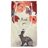 Hygge Folk Art Konijn Vlinder Bloemen Verjaardag Klein Cadeauzakje (Voorkant)