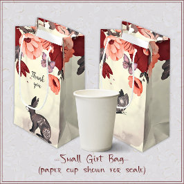 Hygge Folk Art Konijn Vlinder Bloemen Verjaardag Klein Cadeauzakje