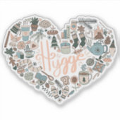 Hygge Heart Sticker (Voorkant)