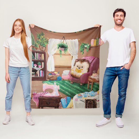 Hygge Hedegel Fleece Deken (In situ)