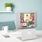 Hygge Hedegel Sticker (Laptop op bureau)