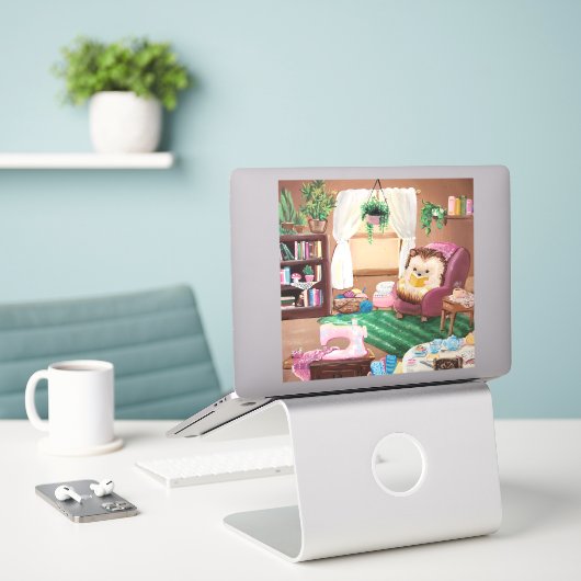 Hygge Hedegel Sticker (Laptop op bureau)