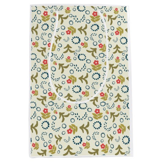 Hygge Holiday Pattern no.1 Gift Bag Medium Cadeauzakje (Voorkant)