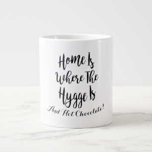 Hygge Home Hot Chocolate Typografie Grote Koffiekop