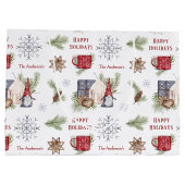 Hygge Kerst Gnome Nordic Feestdagen Naam Groot Cadeauzakje (Achterkant)