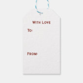 Hygge Kerst Scandinavische Gezellige Familie Cadeaulabel (Achterkant)