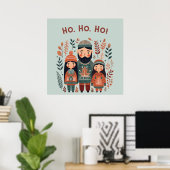 Hygge Kerst Scandinavische Gezellige Familie Poster (Thuiskantoor)