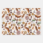 Hygge kerstkoekjespatroon inpakpapier vel (Voorkant 2)