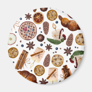 Hygge kerstkoekjespatroon magneet