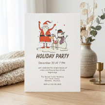 Hygge Kerstman Vakantiefeest Uitnodiging