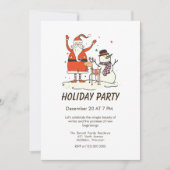 Hygge Kerstman Vakantiefeest Uitnodiging (Voorkant)