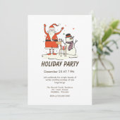 Hygge Kerstman Vakantiefeest Uitnodiging (Staand voorkant)
