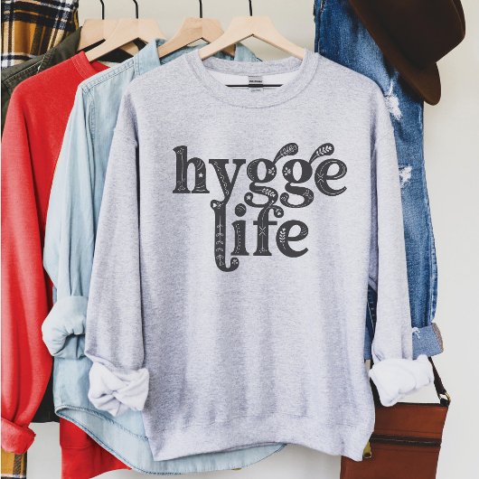 Hygge Life Cosy Deense Quote Noordse Typografie LT Trui