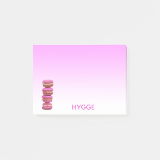 Hygge macarons roze wit post-it® notes (Voorkant)