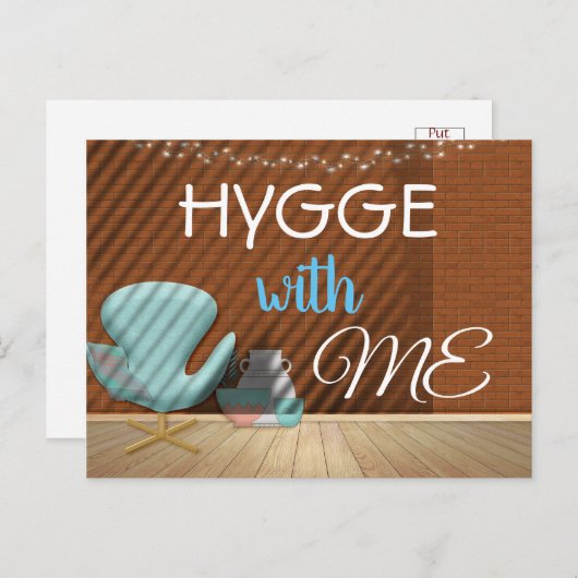 HYGGE met ME Cozy Zen Invitation Briefkaart (Voorkant / Achterkant)