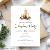 Hygge Minimal Sage Green Nordic Christmas Party Kaart