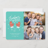 Hygge Mittens 2 Photo-kerstfeestkaartje Feestdagenkaart (Voorkant)