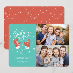 Hygge Mittens 2 Photo-kerstfeestkaartje Feestdagenkaart