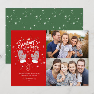 Hygge Mittens 2 Photo-kerstfeestkaartje Feestdagenkaart