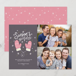 Hygge Mittens 2 Photo-kerstfeestkaartje Feestdagenkaart