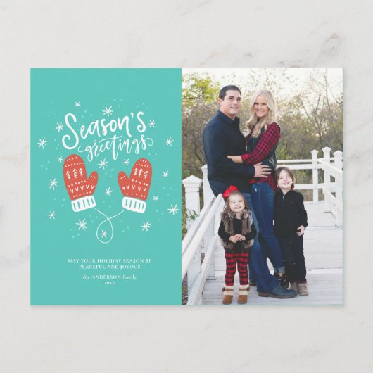 Hygge Mittens Briefkaart kerstfeestdag (Voorkant)